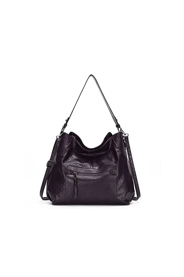 FANDARE Élégant Sac a Main Sacoche Femme Sacs Portés Epaule Cuir PU Étanche pour Achats Fête École Voyage Messenger Bags Brun