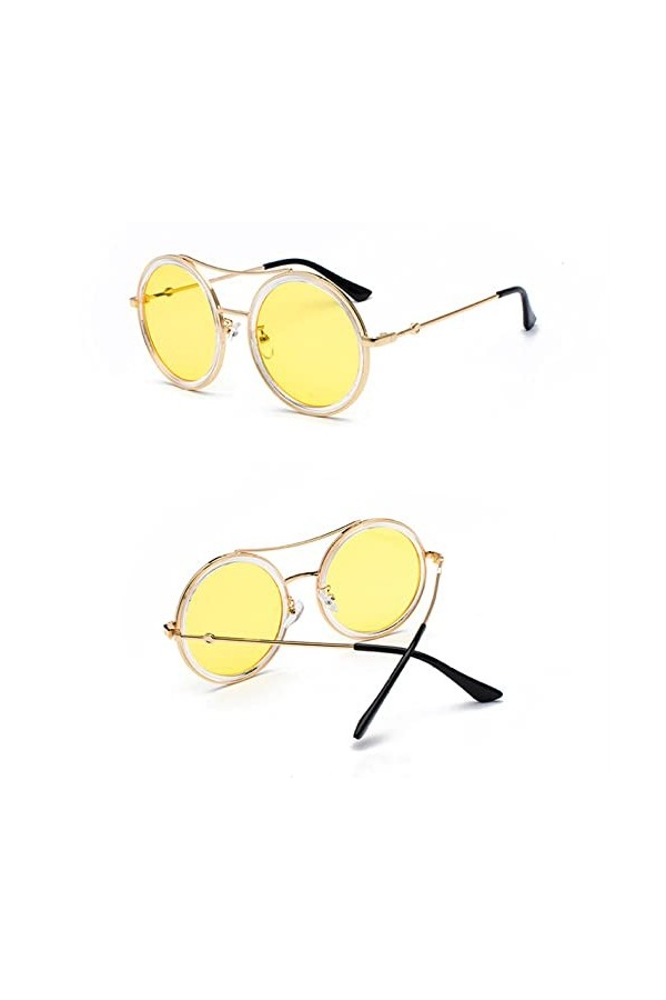 Lunettes Pour Femmes Lunettes De Soleil Rondes Femmes Cadre En Métal Femmes Lunettes De Soleil Vintage Rétro Nuances