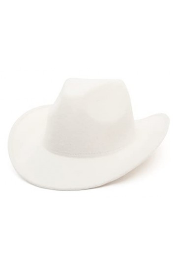 GEMVIE Chapeau de Cowboy Homme Femme Adult Chapeau Fedora en Laine Classique Chaud Hiver Chapeau en Feutre Simple Généreuse 