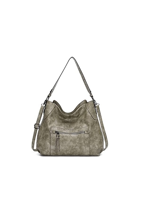 FANDARE Élégant Sac a Main Sacoche Femme Sacs Portés Epaule Cuir PU Étanche pour Achats Fête École Voyage Messenger Bags Brun