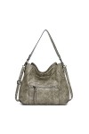 FANDARE Élégant Sac a Main Sacoche Femme Sacs Portés Epaule Cuir PU Étanche pour Achats Fête École Voyage Messenger Bags Brun