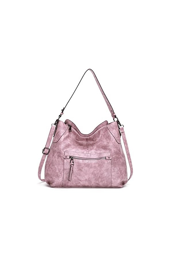 FANDARE Élégant Sac a Main Sacoche Femme Sacs Portés Epaule Cuir PU Étanche pour Achats Fête École Voyage Messenger Bags Brun