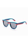YUANCHENG Lunettes de soleil à monture en bois de couleur bleue à la main rétro polarisées femmes hommes lunettes de soleil p