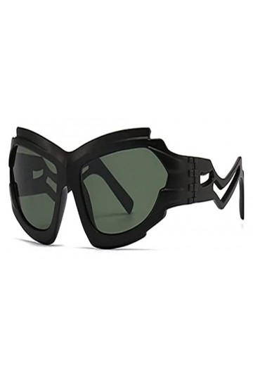 LOMDEM Vintage irrégulier Cat Eye femmes lunettes de soleil jambes creuses hommes nuances UV400 lunettes de soleil Color : B