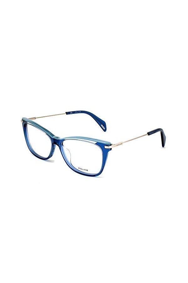 Police Vpl506e530955 Sunglasses, Shiny Transp.Blue, 53 Unisex