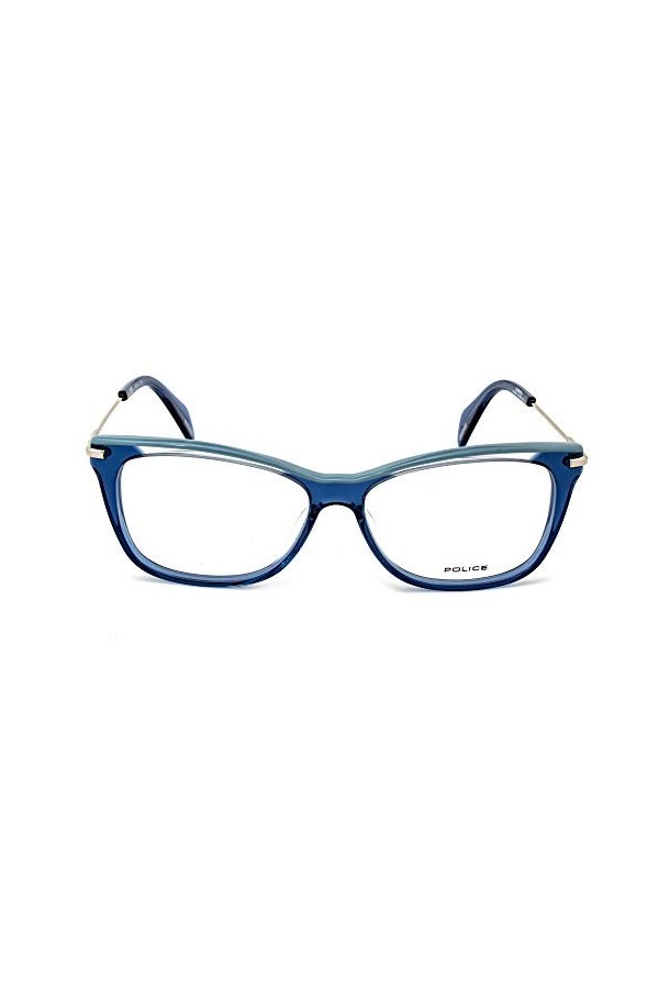 Police Vpl506e530955 Sunglasses, Shiny Transp.Blue, 53 Unisex