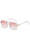 HCHES Lunettes de soleil polarisées Lunettes de soleil à monture large pour femme Lunettes de soleil blush,2,Taille unique