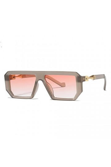 HCHES Mode une pièce carré lunettes de soleil pour hommes Vintage alliage jambe dégradé conduite lunettes de soleil femmes él
