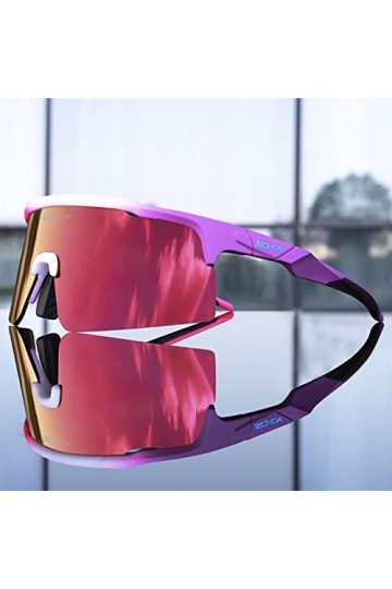 HYQW Lunettes de Soleil Cyclistes Lunes à vélo photochromiques Man Perymes de vélo de vélos MTB Femme extérieure Polarise Bik