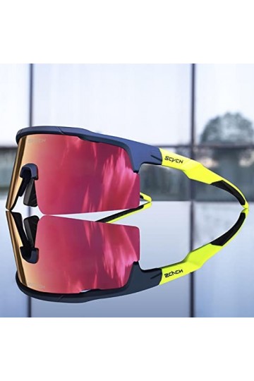 HYQW Lunettes de Soleil Cyclistes Lunes à vélo photochromiques Man Perymes de vélo de vélos MTB Femme extérieure Polarise Bik