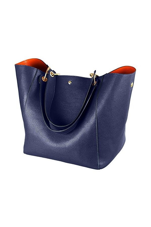 Sac à Main Femme Petit Sac Bandoulière Cabas Fourre Tout Cuir Sac Elégant Ville Travail Poches Multiples Shopper Porté Epaule