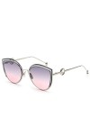 HAOMAO Femmes Cadre en Métal Rétro Cat Eye Lunettes De Soleil Marque Designer Vintage Miroir Uv400 Lunettes De Soleil 2