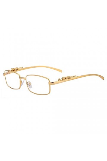 HCHES Lunettes de soleil rétro rectangulaires roses pour hommes Seiko Carving Leopard Lunettes de soleil Lunettes pour femmes