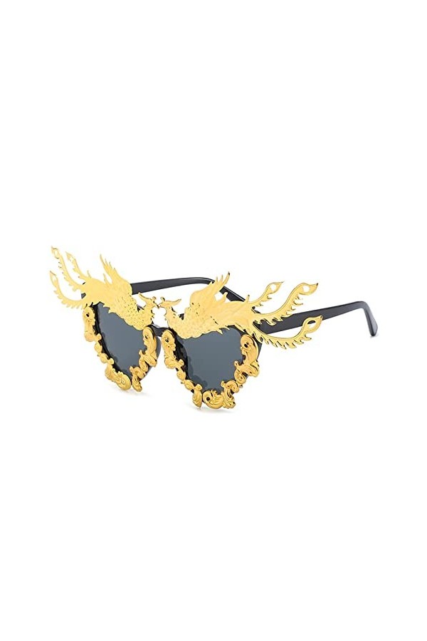 EkeNoz Hommes et Femmes à la Mode Prom Party Live Outdoor Vacation Beach Driving Lunettes de Soleil décoratives Color : B, S