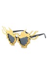 EkeNoz Hommes et Femmes à la Mode Prom Party Live Outdoor Vacation Beach Driving Lunettes de Soleil décoratives Color : B, S