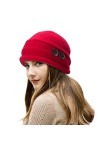 Chapeau vintage pour femme en cloche - Laine élégante - Par Lawliet - Rouge - Taille Unique