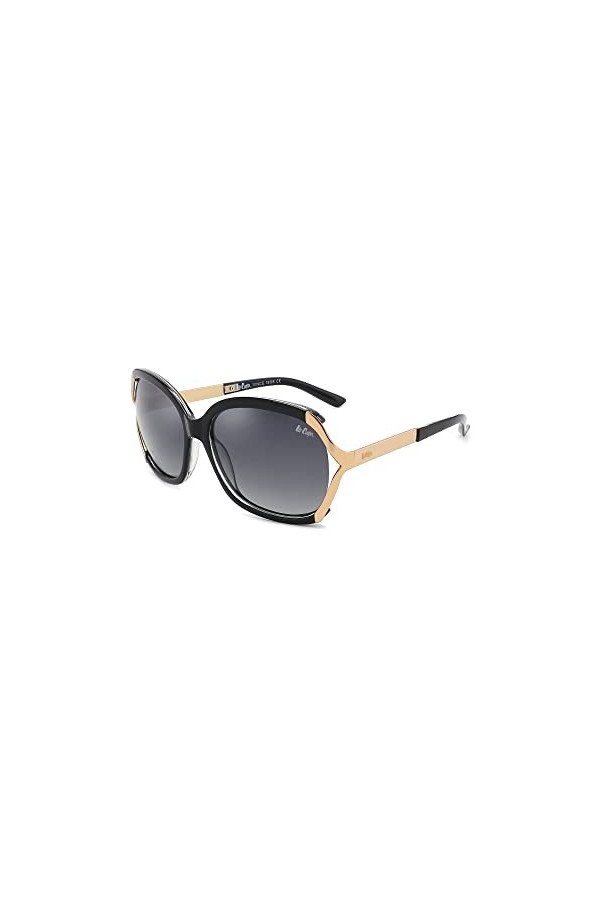 Lee Cooper Lunettes de soleil polarisées pour femme avec protection UV – Lunettes tendance pour un style décontracté, Monture