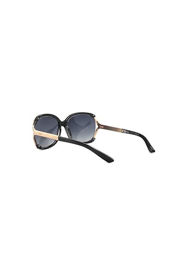 Lee Cooper Lunettes de soleil polarisées pour femme avec protection UV – Lunettes tendance pour un style décontracté, Monture