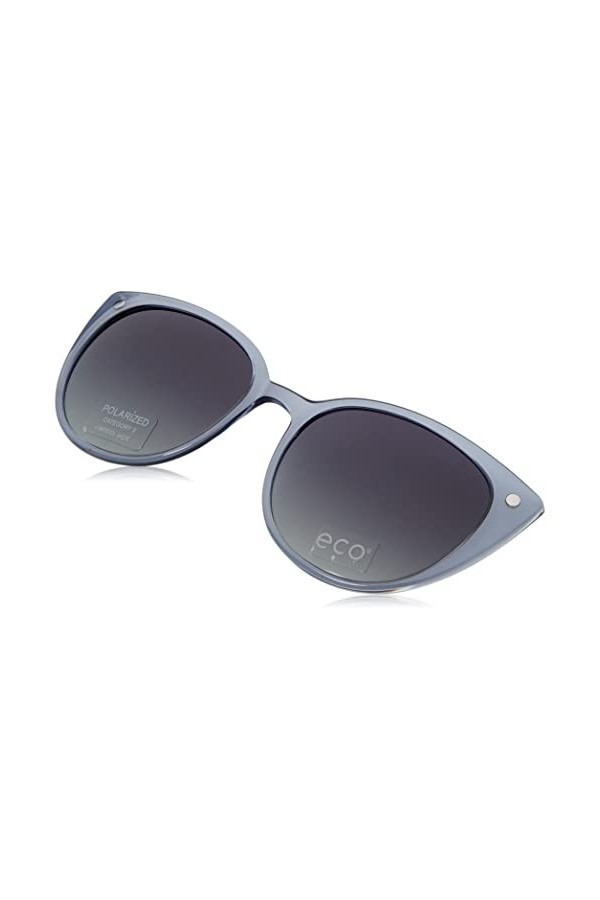 MODO & ECO Jade Clip on Lunettes de Soleil, Violet fumée, 54 Femme