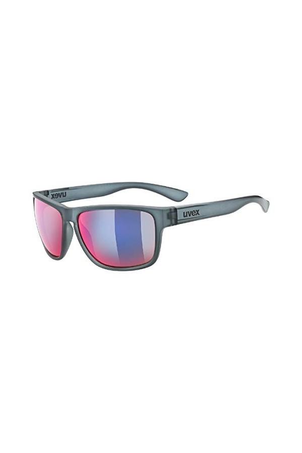 uvex Lgl 36 Cv - Lunettes de Soleil pour Hommes et Femmes - à Contraste Élevé et Effet Miroir - Catégorie de Filtre 3 - Grey/