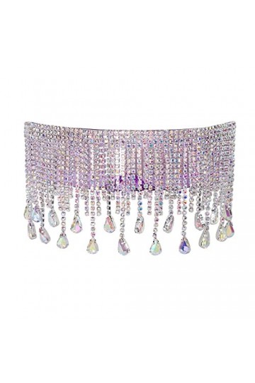 HCHES Lunettes de soleil surdimensionnées Lunettes de soleil Femmes Luxe Gland Cristal Diamant Lunettes de Soleil Masque Stea