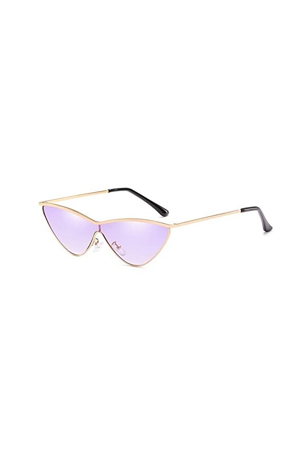 HCHES Mode Triangle Cat Eye lunettes de soleil femmes luxe métal cadre lunettes dégradé lunettes de soleil, 5, taille unique