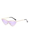 HCHES Mode Triangle Cat Eye lunettes de soleil femmes luxe métal cadre lunettes dégradé lunettes de soleil, 5, taille unique