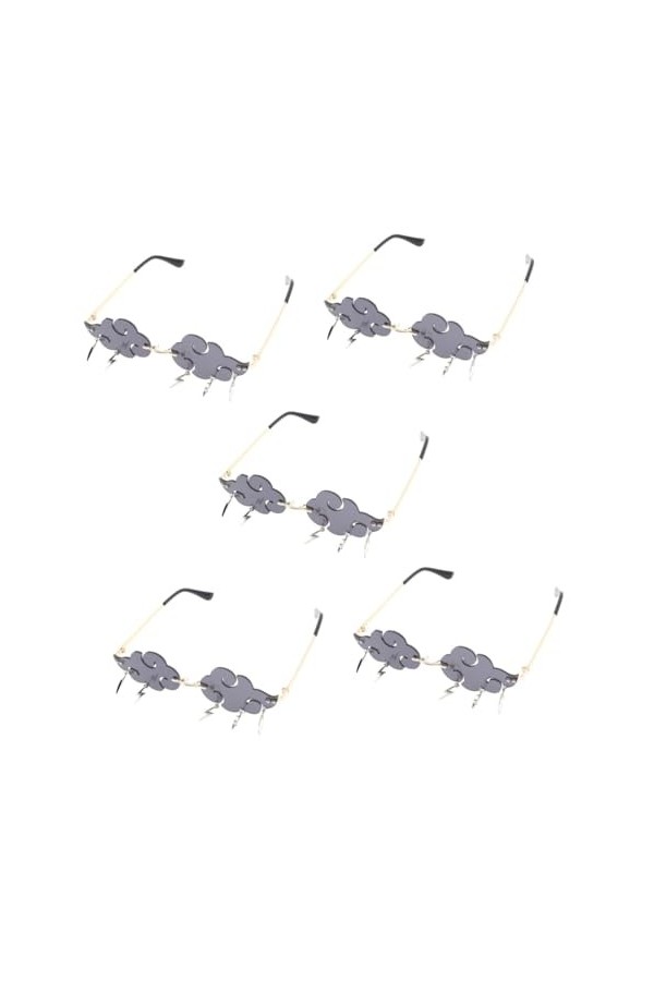 Abaodam 5 Pièces Sans Lunettes De Soleil Lunettes De Soleil Vintage Lunettes Rétro Lunettes De Bal Lunettes De Soleil Disco L