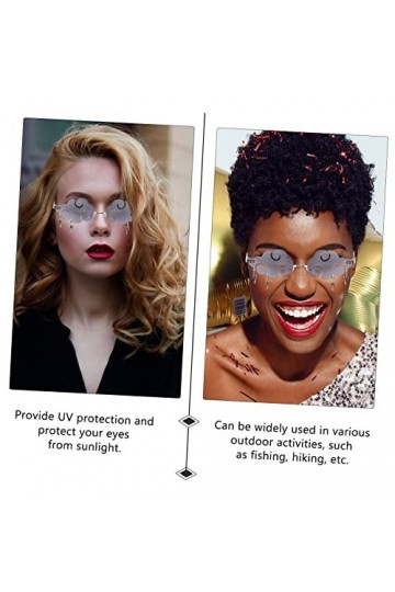 Abaodam 5 Pièces Sans Lunettes De Soleil Lunettes De Soleil Vintage Lunettes Rétro Lunettes De Bal Lunettes De Soleil Disco L