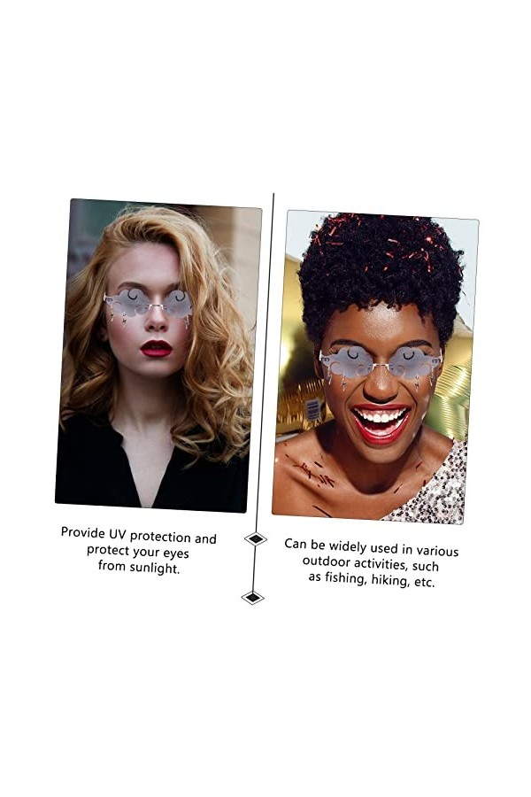 Abaodam 5 Pièces Sans Lunettes De Soleil Lunettes De Soleil Vintage Lunettes Rétro Lunettes De Bal Lunettes De Soleil Disco L