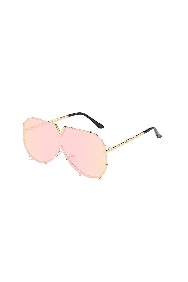 MASKIS Lunettes Pour Femmes Une Pièce Lunettes De Soleil Femmes Vintage Patte Lunettes De Soleil Hommes Uv400 Hip Hop Punk Lu