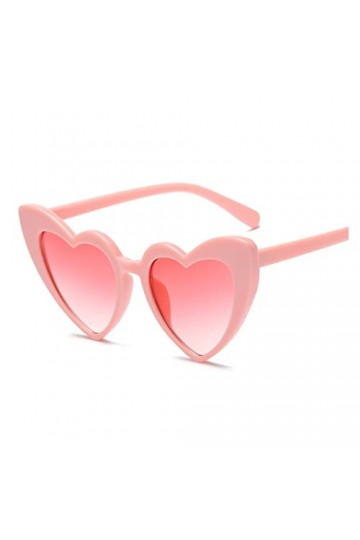 IIGOCG Luxe Coeur Lunettes Effet Femmes Coeur lentilles Lunettes de Soleil for Femmes Conduite Lunettes de Soleil Femme Rose 