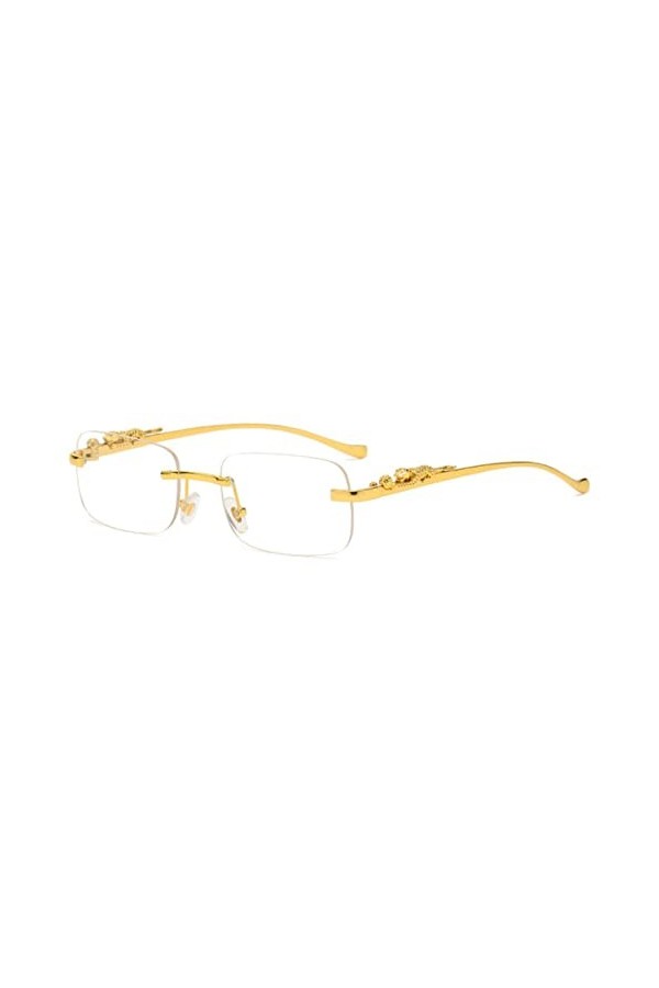LHJCN Lunettes de Soleil Mode Vintage sans Monture carré Lunettes de Soleil Femmes Hommes Luxe Populaire Voyage Conduite Lune