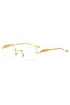 LHJCN Lunettes de Soleil Mode Vintage sans Monture carré Lunettes de Soleil Femmes Hommes Luxe Populaire Voyage Conduite Lune