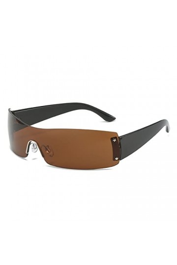 Femmes Lunettes Vintage Rectangulaire Sans Monture Style Lunettes De Soleil Pour Femmes Une Pièce Dégradé Lunettes De Soleil 