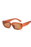 EDDHA Lunettes de soleil carrées tendance pour femme, lunettes de soleil rétro, trompette féminine couleur : marron 