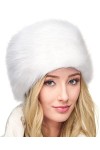 Futrzane Chapka en Fourrure pour Femme Toque de Style Russe M, Noir 