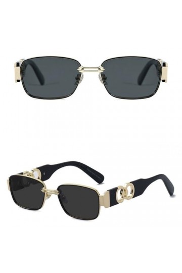 Lunettes de Soleil carrées polarisées Femmes Lunettes de Soleil Hommes Lunettes UV400 Lunettes Nuances, C16, Taille Unique