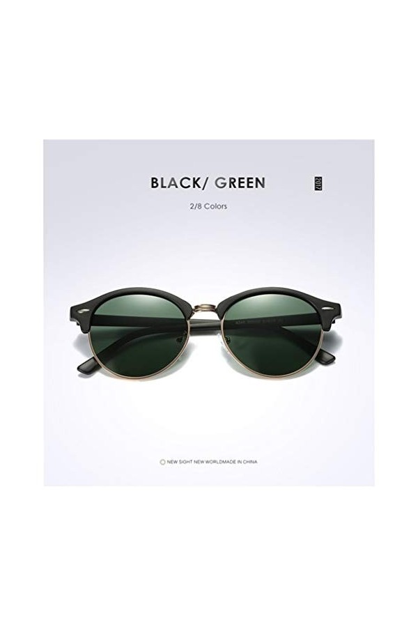 AUSUB Lunettes de Soleil Femme Hommes Femmes Club Tour des Lunettes polarisantes Lunettes de Soleil Rondes Lunettes de Soleil