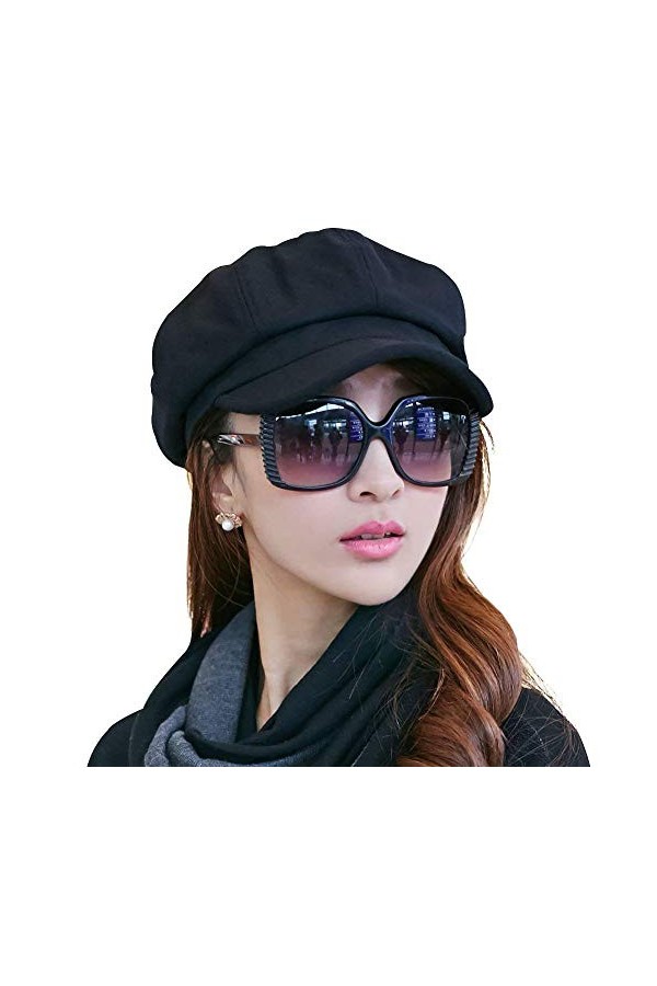 Fasbys Newsboy Cap for Women, Ivy Gatsby Cabbie Hats Bakerboy Style Peaked Visor Berets Hats