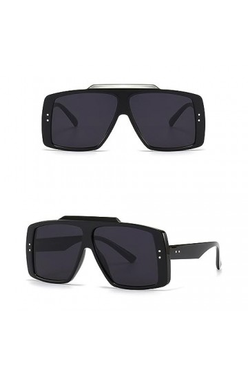 HPIRME Irrégularité carré lunettes de soleil femmes surdimensionné lunettes de soleil femme Vintage Rivet dégradé lunettes, n