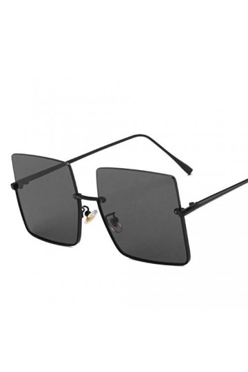 MQJ Lunettes Nouvelle Marée Rétro Ports Vent Grand Cadre Lunettes de Soleil Encre Femme Semi-Cadre Métallique Coupe Lunettes 