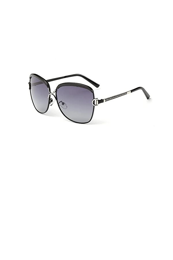 HCHES Grandes lunettes de soleil Lunettes de soleil polarisées Lunettes de conduite Lunettes de soleil classiques Femmes Fémi