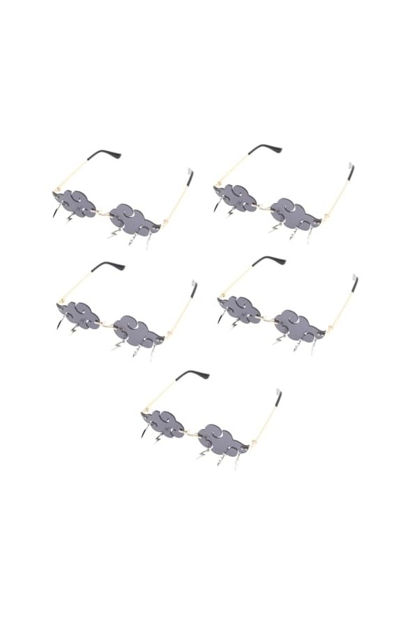 ifundom 5Pcs Pas De Lunettes De Soleil Lunettes De Mode Pour Femmes Vêtements Vintage Lunettes Pour Le Bal Lunettes De Fête À