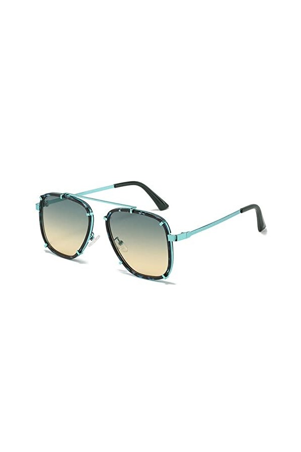 Griffe Ovale Lunettes de Soleil polarisées pour Femmes Alliage Lunettes de Soleil Hommes Vintage Noir Lunettes, Vert green6, 