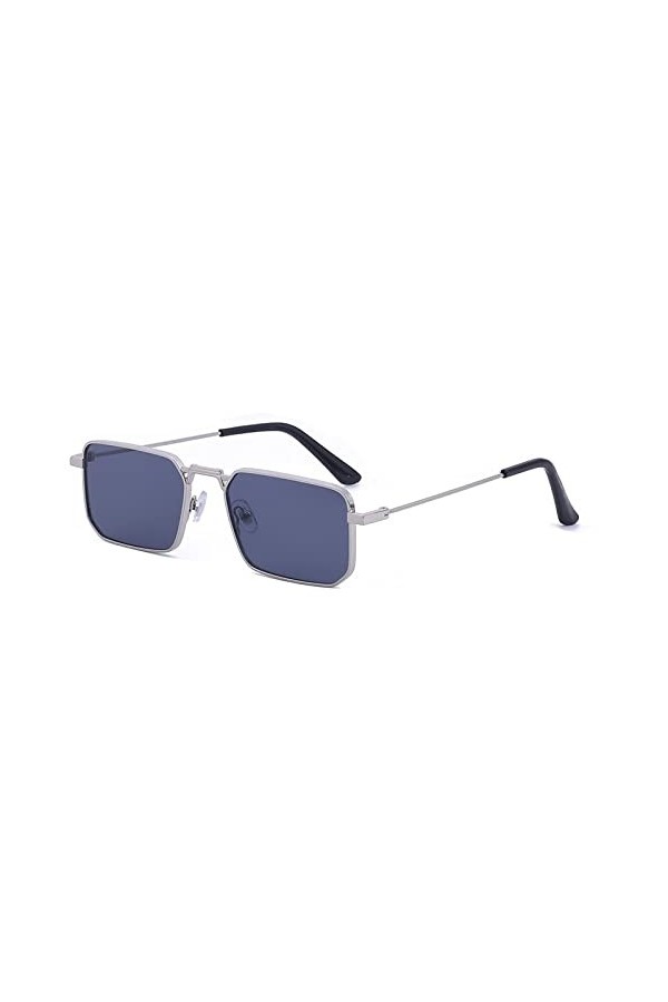 HCHES Petites lunettes de soleil rectangulaires hommes lunettes de soleil punk pour femmes avec lunettes de soleil carrées st
