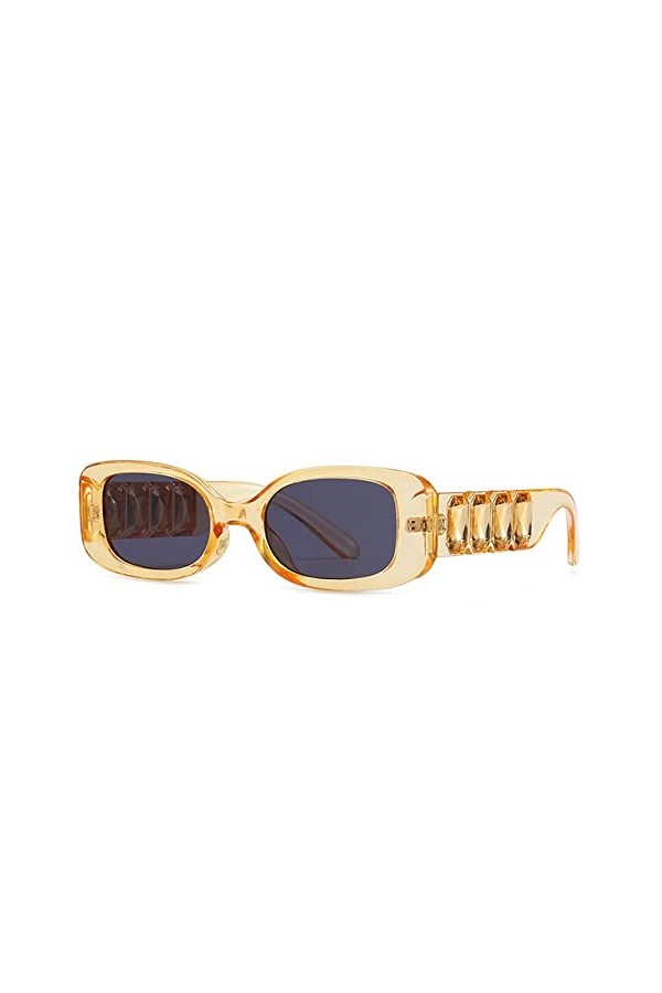 Vintage petit carré cristal brillant lunettes de soleil pour femmes chaîne jambe Hip Hop lunettes de soleil hommes Hip Hop lu