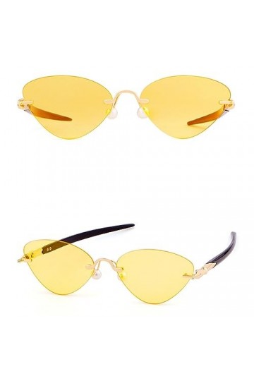 HPIRME Lunettes de soleil yeux de chat sans monture femmes forme de stylo lunettes de soleil Cateye teintées nuances, C7, tai