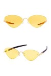 HPIRME Lunettes de soleil yeux de chat sans monture femmes forme de stylo lunettes de soleil Cateye teintées nuances, C7, tai
