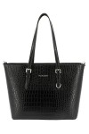 Sac femme Porté à main Epaule - Sac de cours format A4 Croco - Grande cabas Fourre-tout Taille XL - Sac de Ville Shopping - S